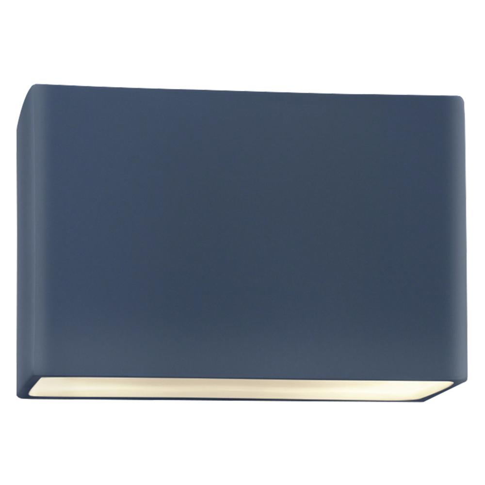 Large ADA Wide Rectangle LED Wall Sconce - Closed Top