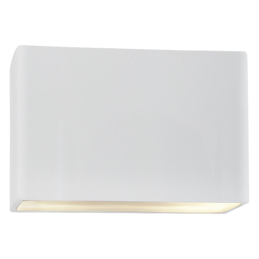 Large ADA Wide Rectangle LED Wall Sconce - Closed Top