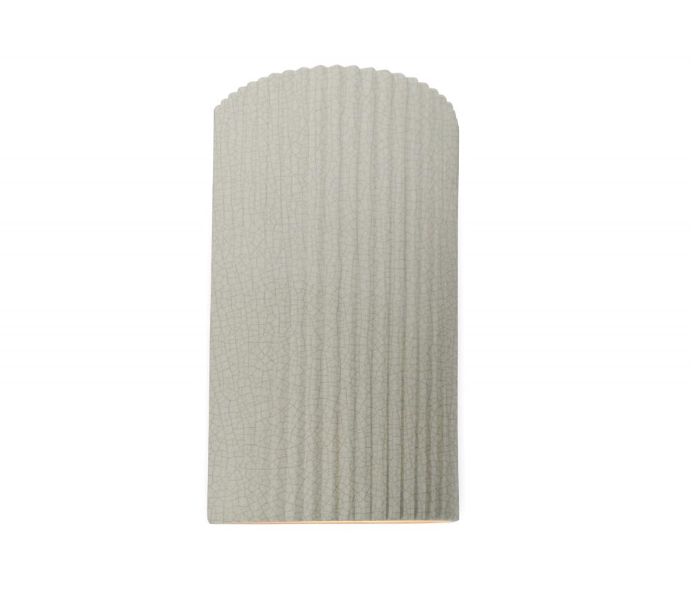 Large ADA LED Pleated Cylinder Wall Sconce