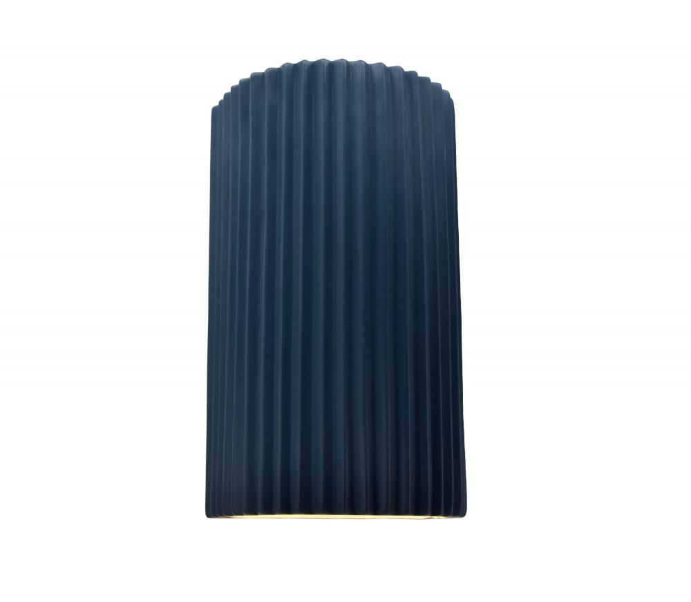 Large ADA LED Pleated Cylinder Wall Sconce