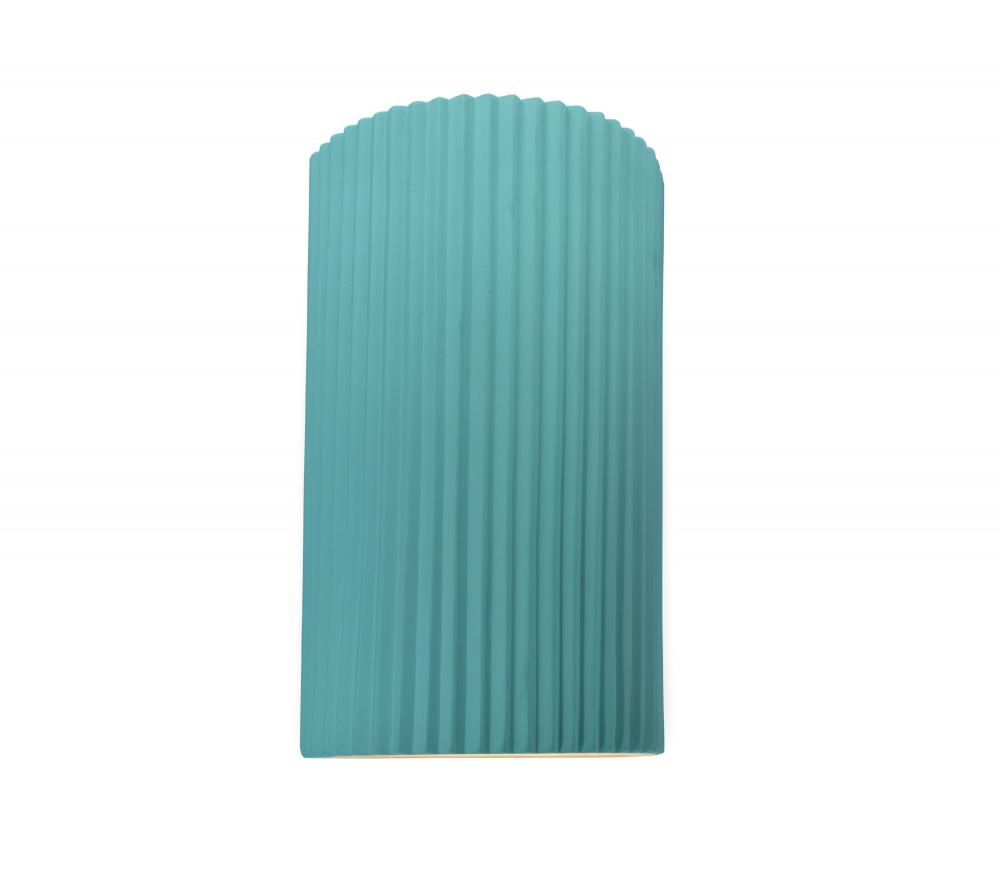 Large ADA LED Pleated Cylinder Wall Sconce