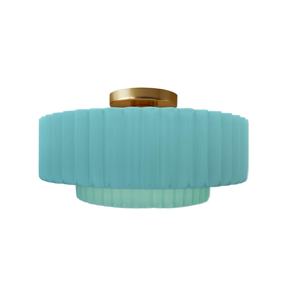 Medium Tier Pleated LED Semi-Flush