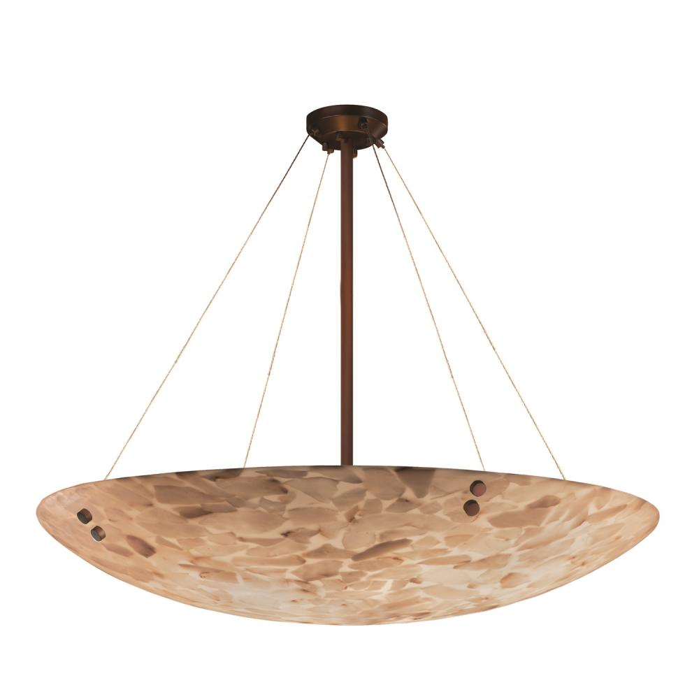 60&#34; Pendant Bowl w/ Pair Cylindrical Finials