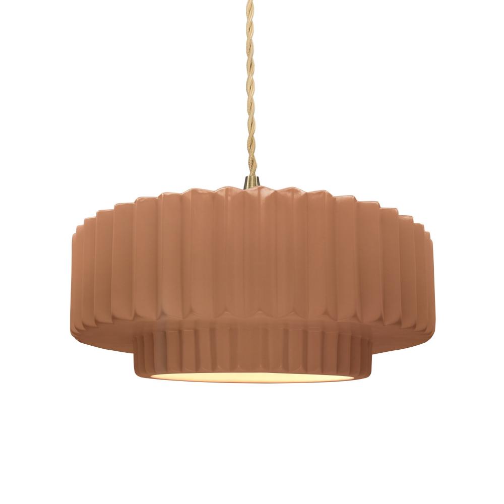 Medium Tier Pleated 1-Light Pendant