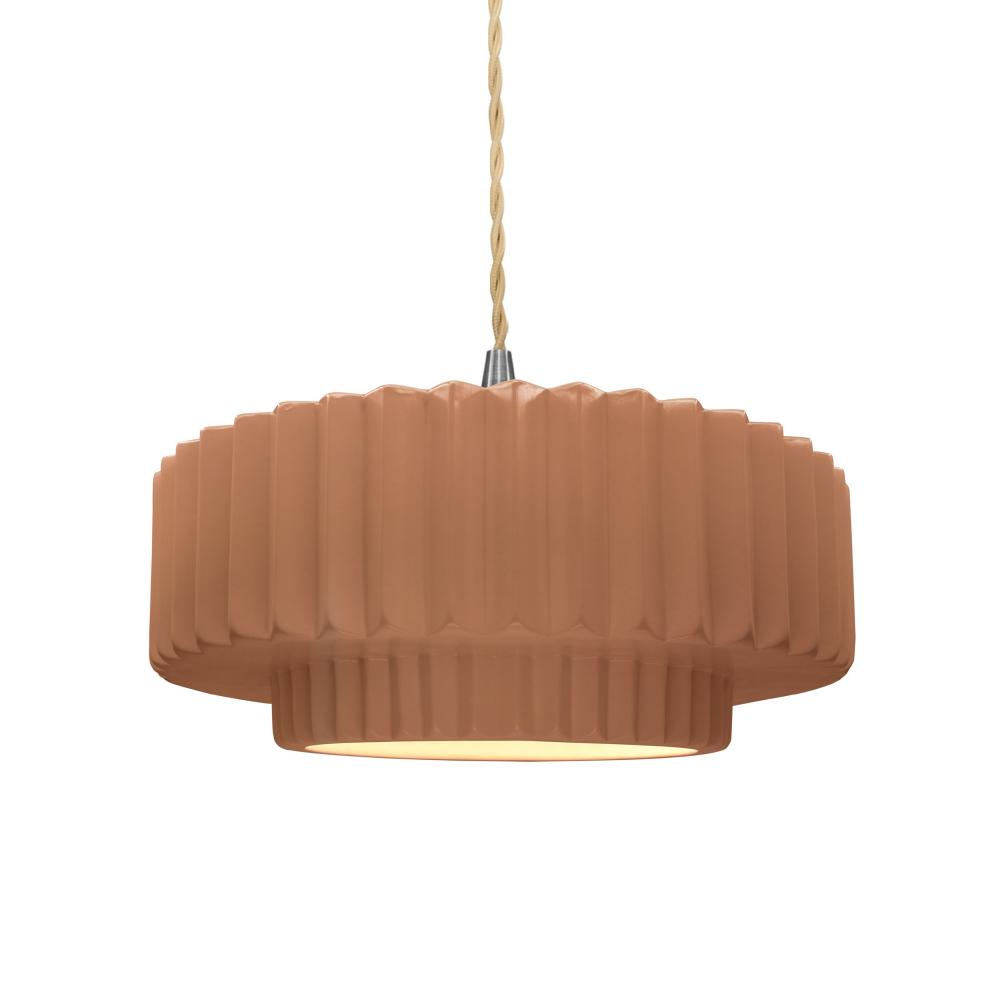 Medium Tier Pleated 1-Light Pendant