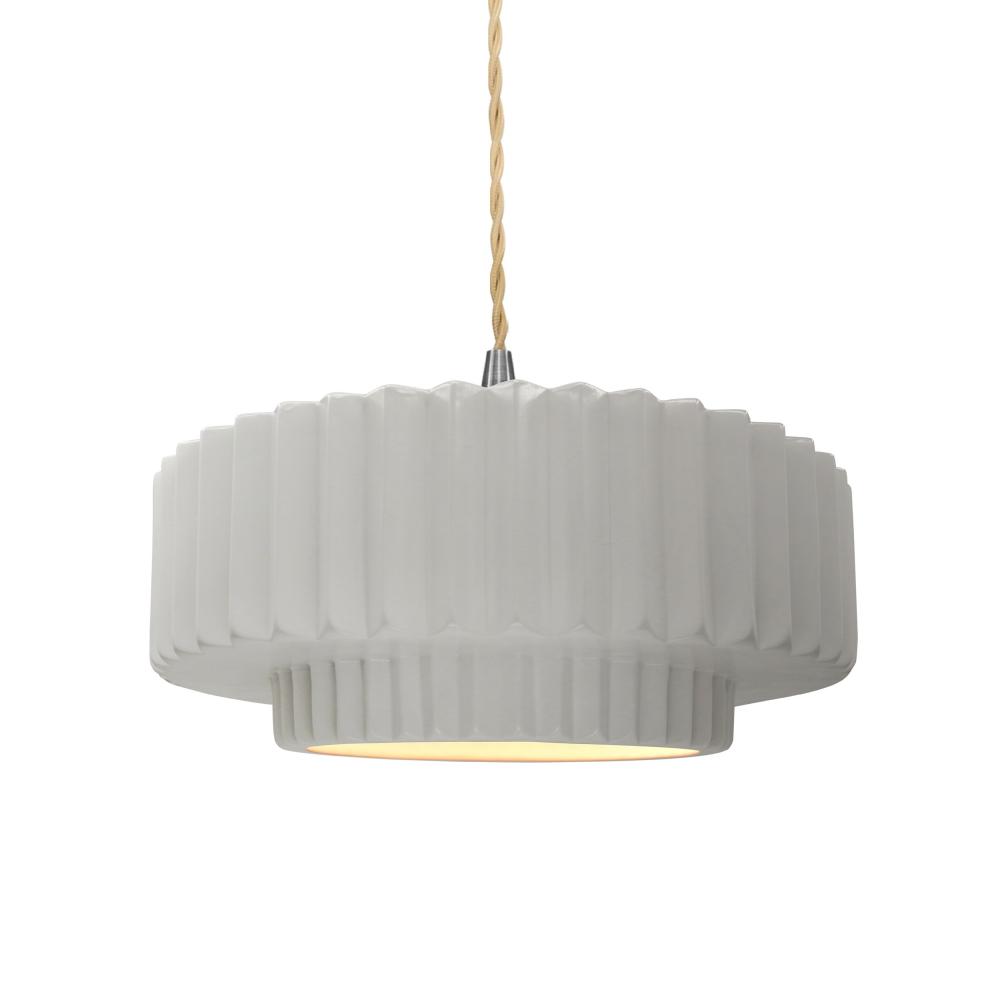 Medium Tier Pleated LED Pendant