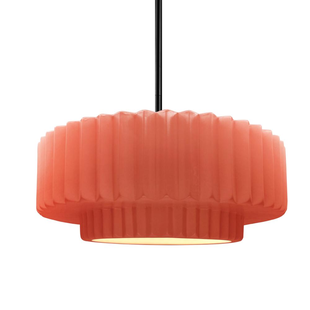 Medium Tier Pleated LED Pendant