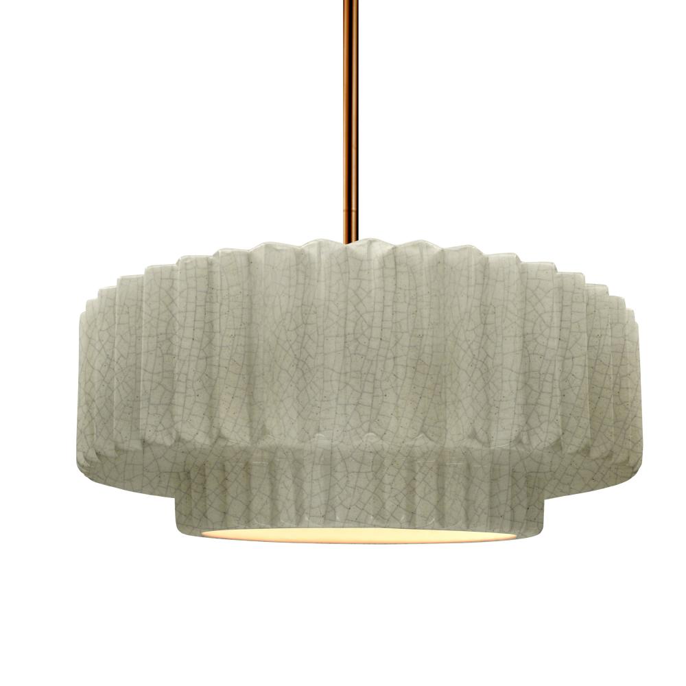 Medium Tier Pleated LED Pendant