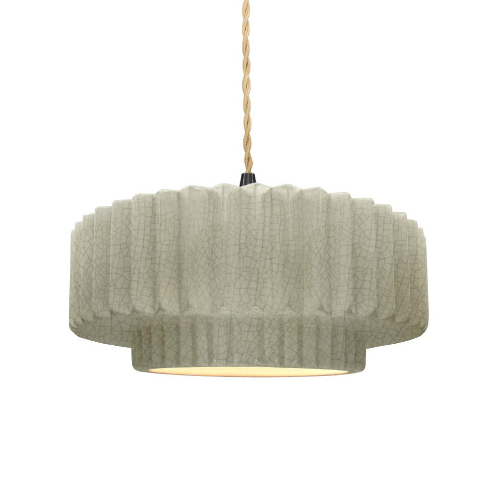 Medium Tier Pleated 1-Light Pendant