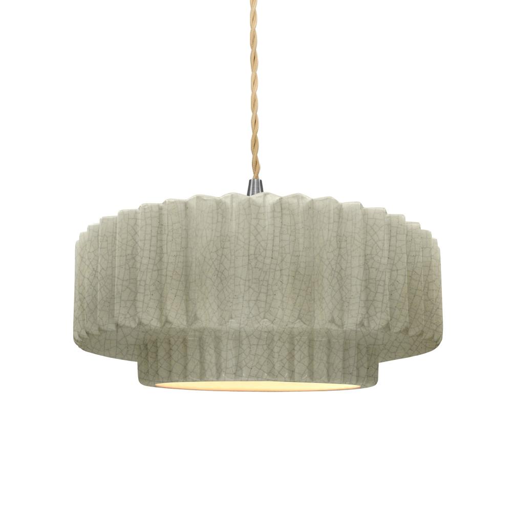 Medium Tier Pleated LED Pendant