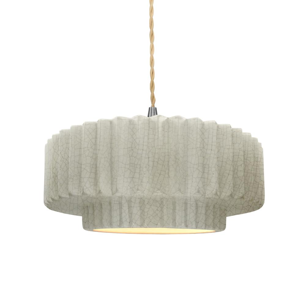 Medium Tier Pleated LED Pendant