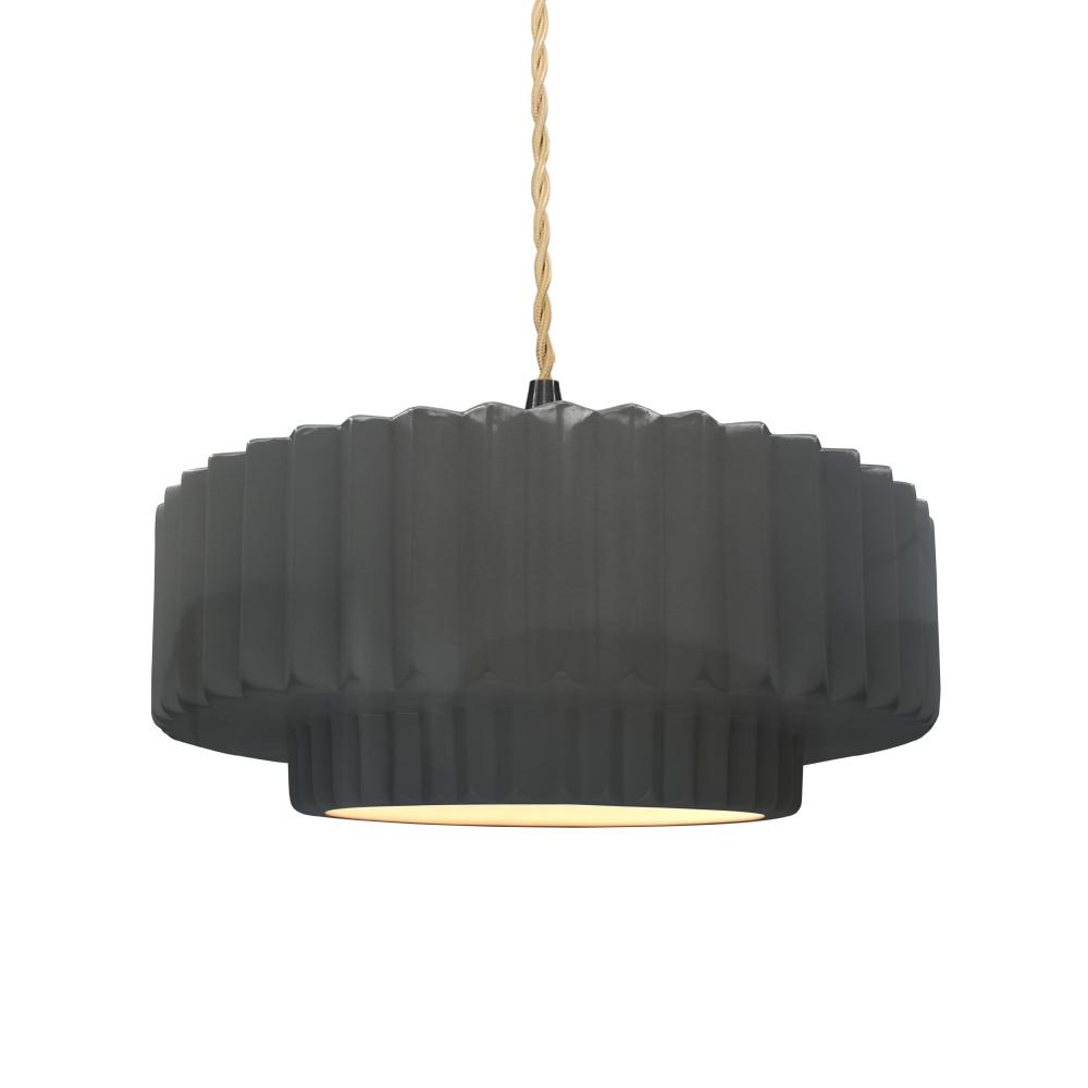 Medium Tier Pleated 1-Light Pendant