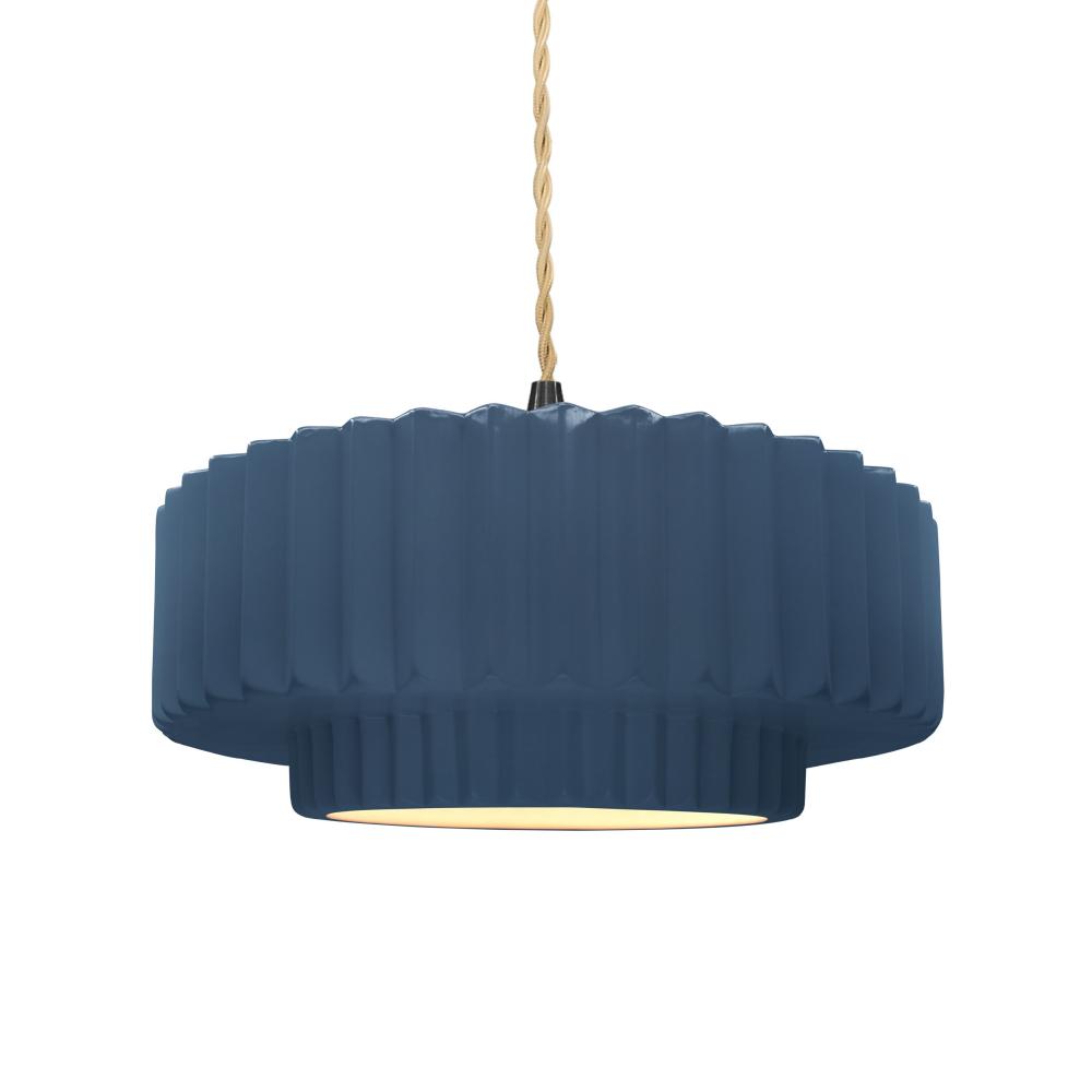 Medium Tier Pleated 1-Light Pendant