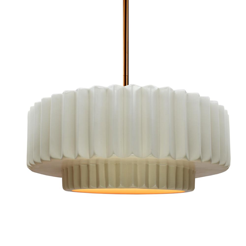 Medium Tier Pleated LED Pendant