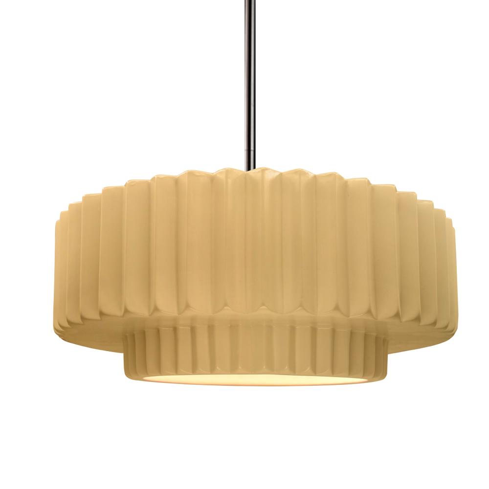 Medium Tier Pleated LED Pendant