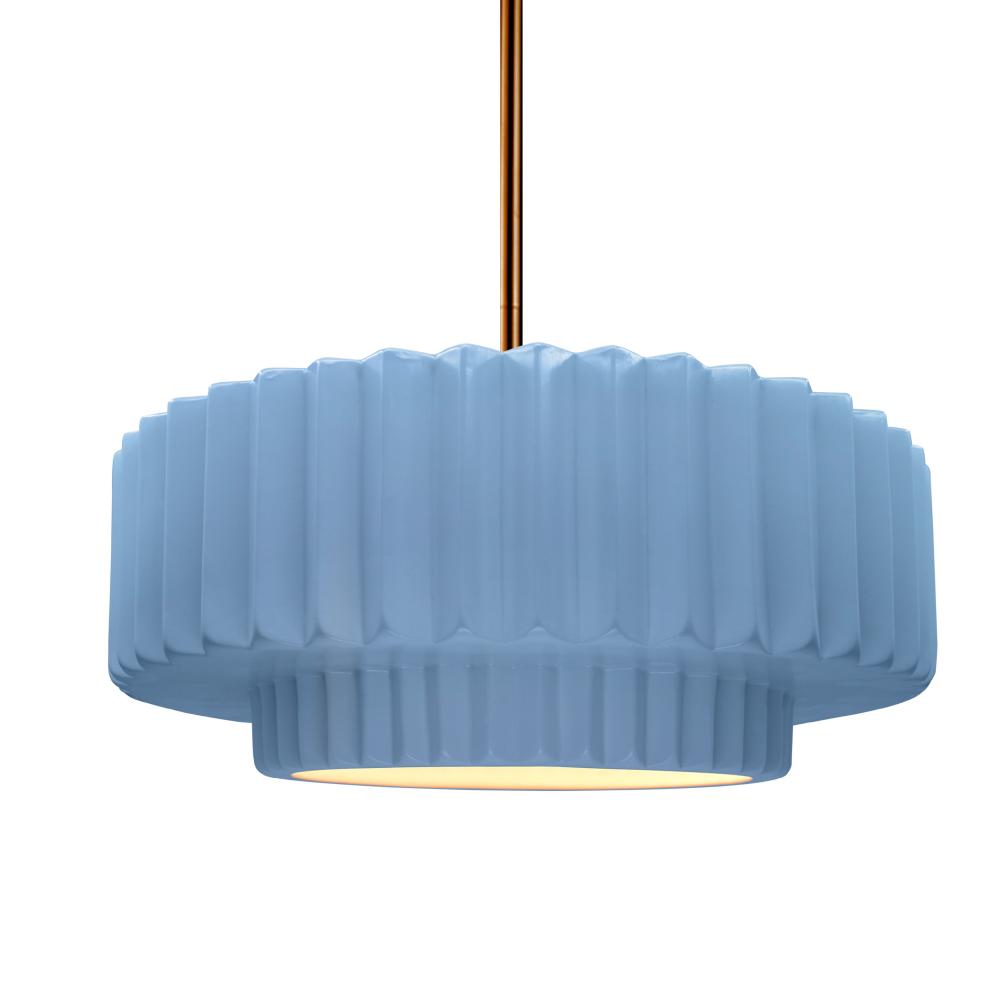 Medium Tier Pleated LED Pendant