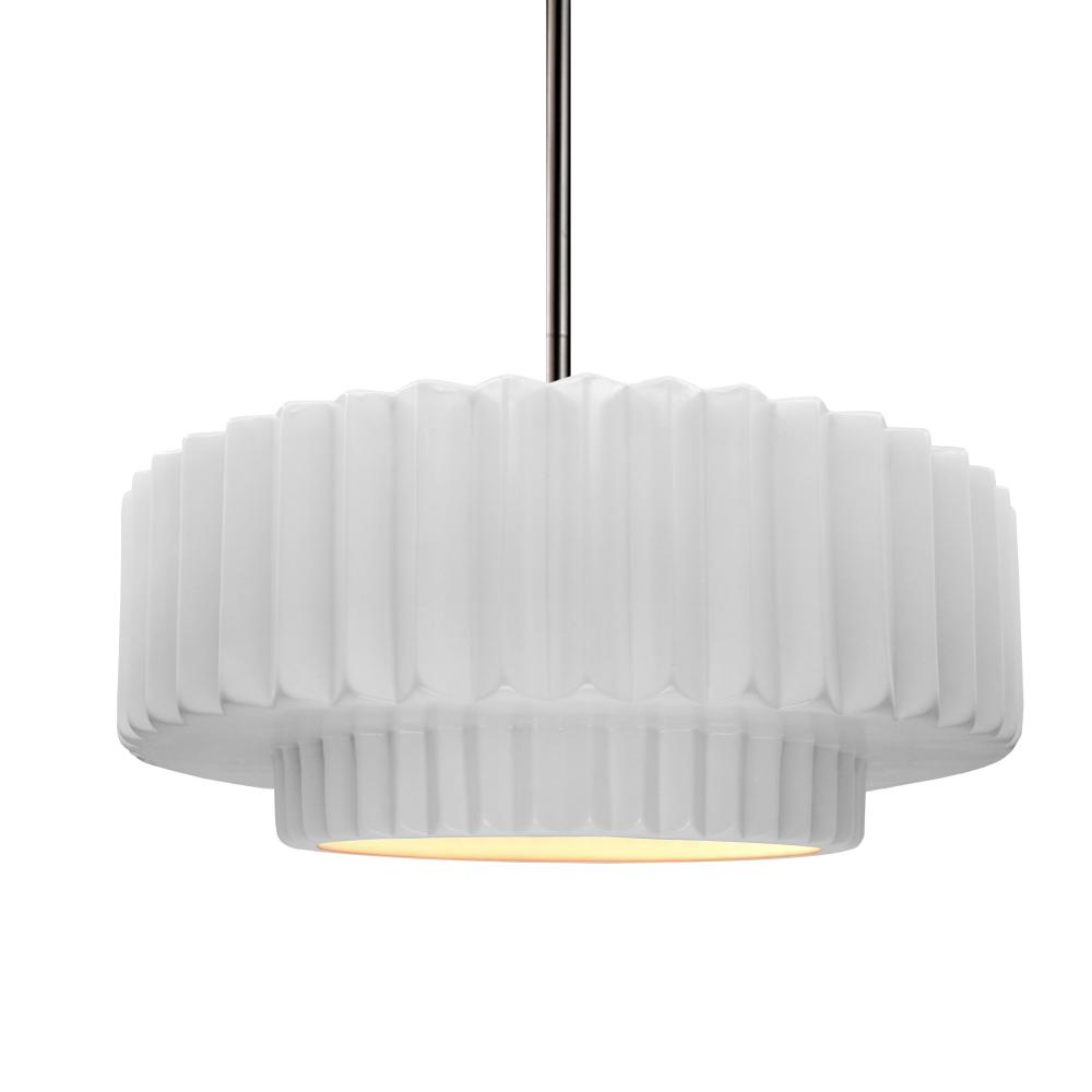 Medium Tier Pleated LED Pendant