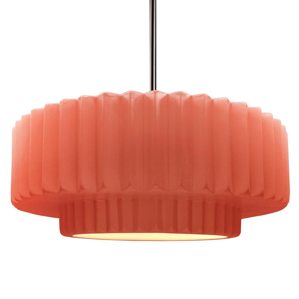 Large Tier Pleated 1-Light Pendant