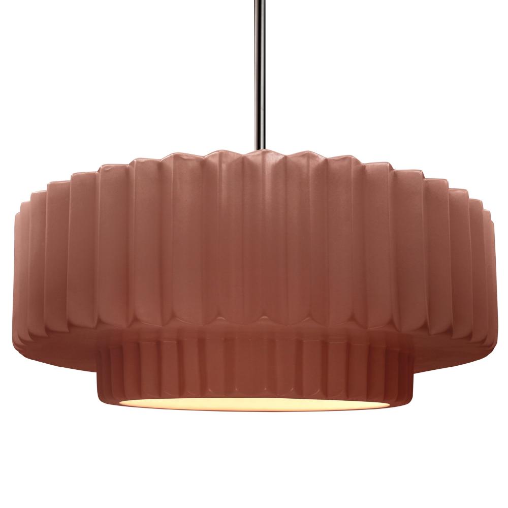 Large Tier Pleated 1-Light Pendant