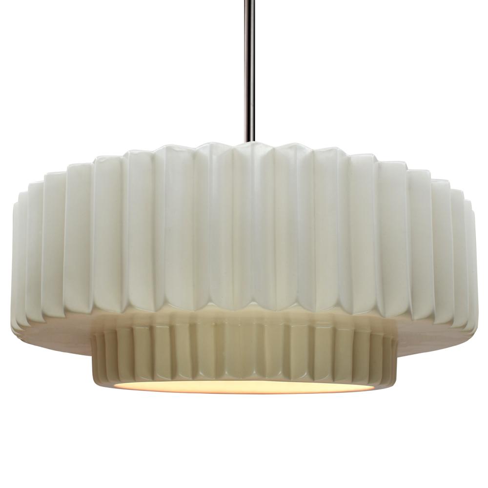 Large Tier Pleated 1-Light Pendant