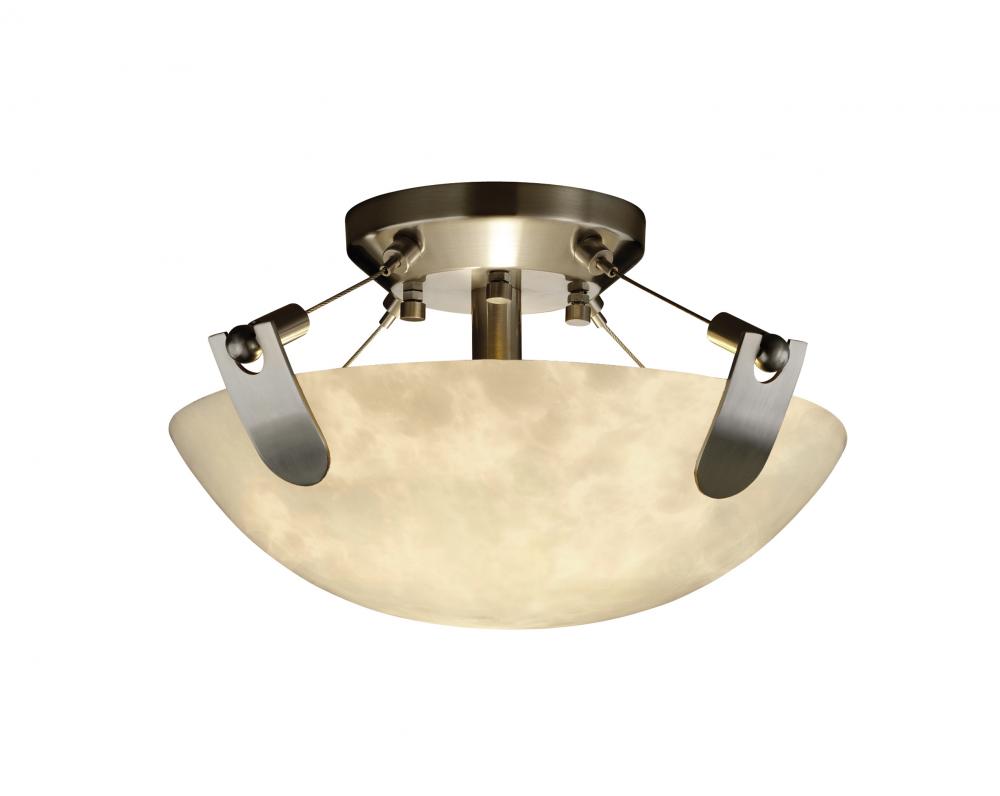 14&#34; LED Semi-Flush Bowl w/ U-Clips