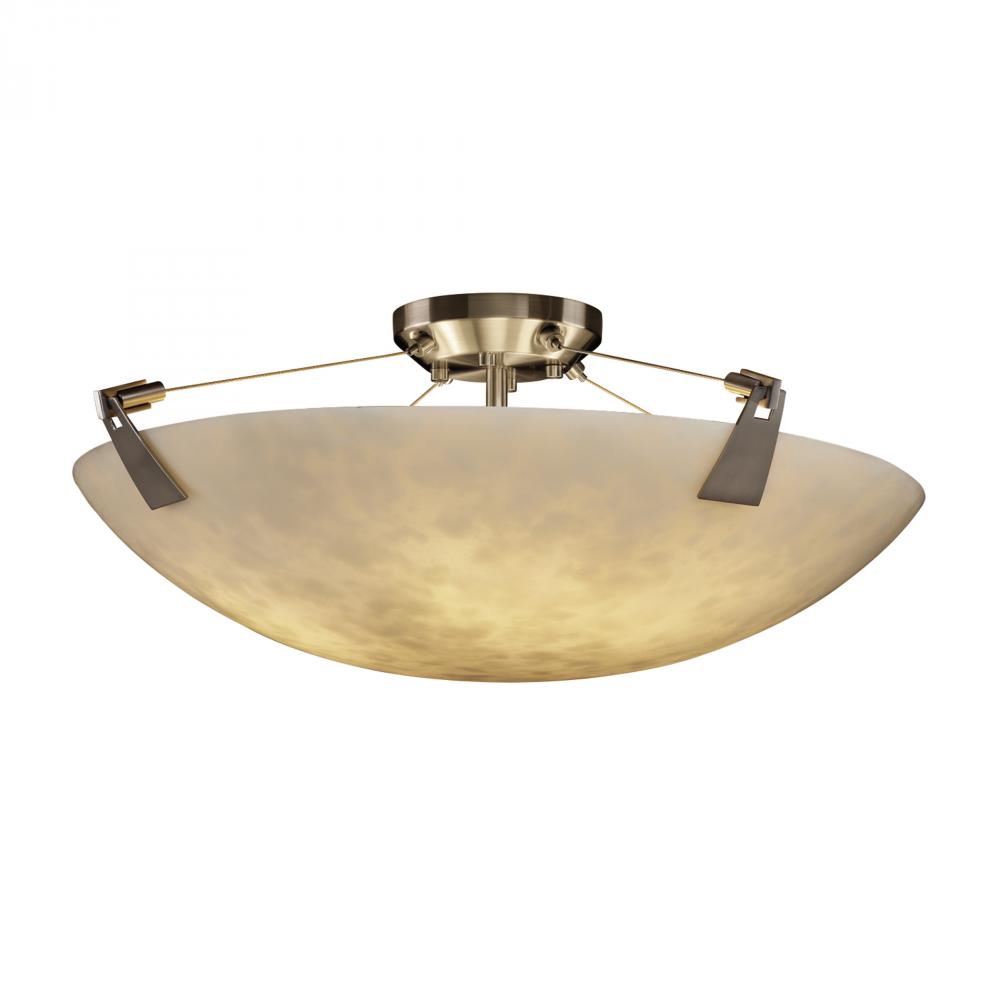 24&#34; LED Semi-Flush Bowl w/ Tapered Clips