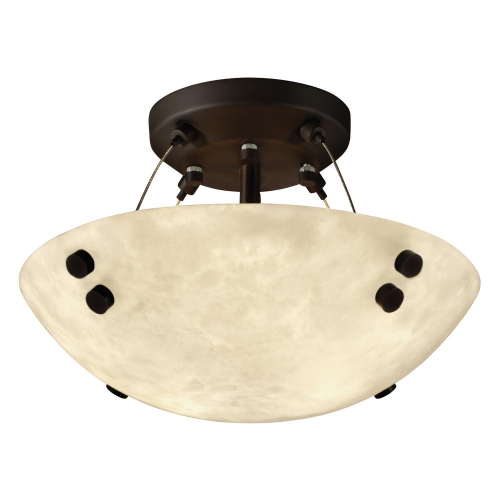 14&#34; Semi-Flush Bowl w/ Finials