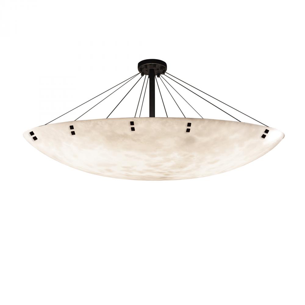 72&#34; LED Semi-Flush Bowl w/ Finials