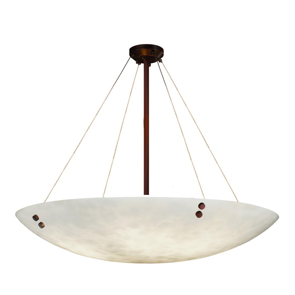 60&#34; LED Pendant Bowl w/ Pair Cylindrical Finials