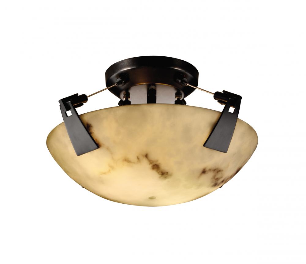 14&#34; LED Semi-Flush Bowl w/ Tapered Clips