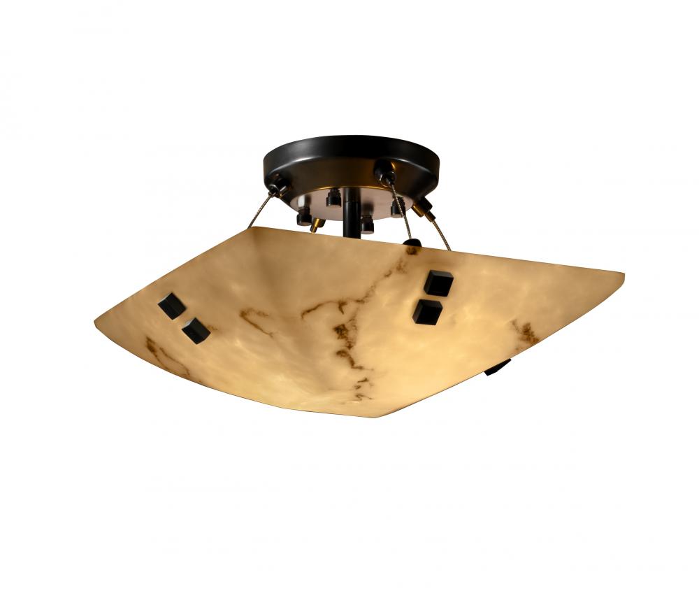 14&#34; LED Semi-Flush Bowl w/ Finials