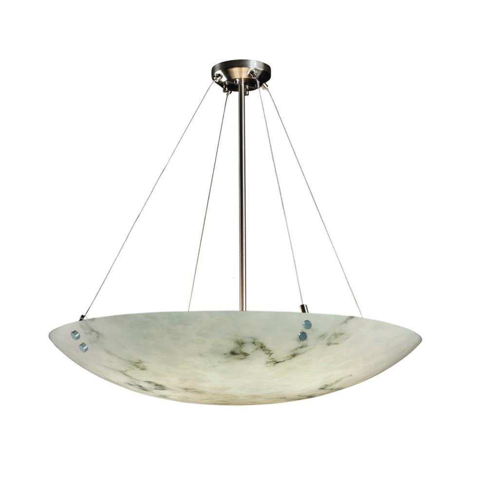 48&#34; LED Pendant Bowl w/ PAIR CYLINDRICAL FINIALS