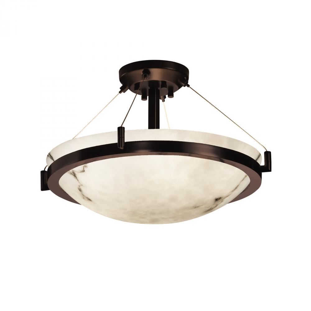 18&#34; LED Semi-Flush Bowl w/ Ring