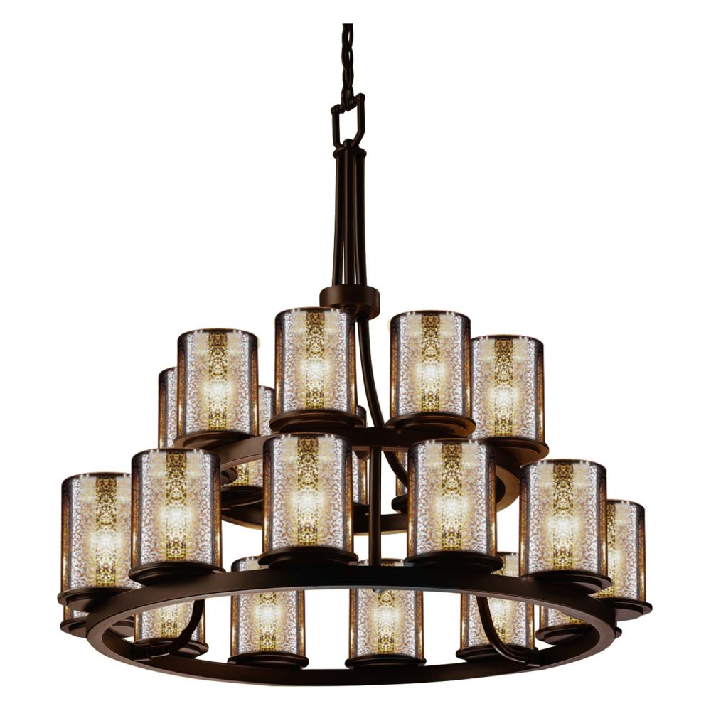 Dakota 21-Light 2-Tier Ring LED Chandelier