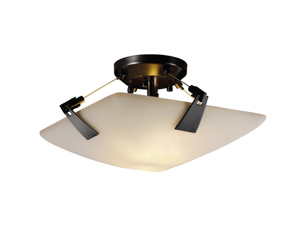 14&#34; LED Semi-Flush Bowl w/ Tapered Clips