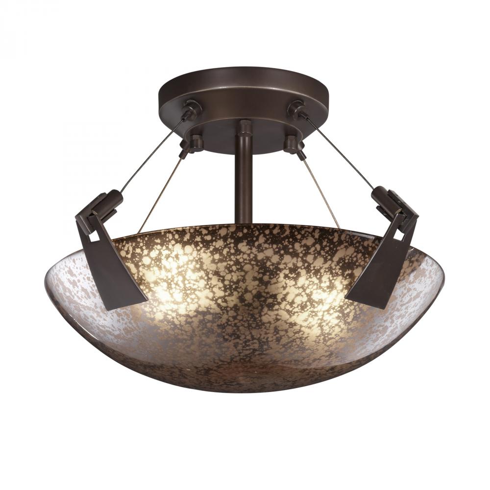 14&#34; LED Semi-Flush Bowl w/ Tapered Clips