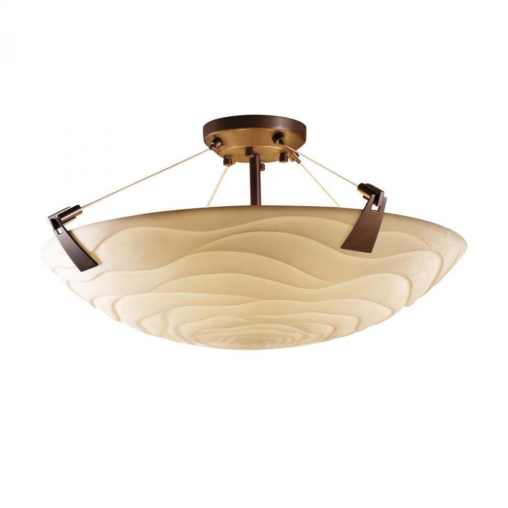 24&#34; LED Semi-Flush Bowl w/ Tapered Clips