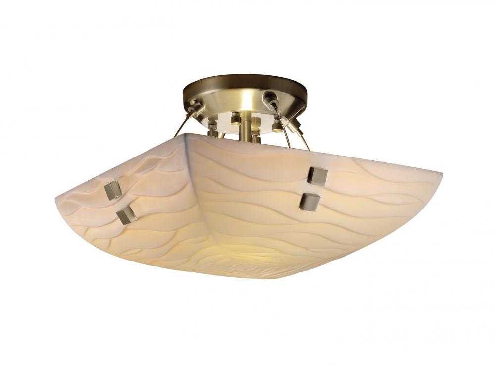 14&#34; LED Semi-Flush Bowl w/ Finials