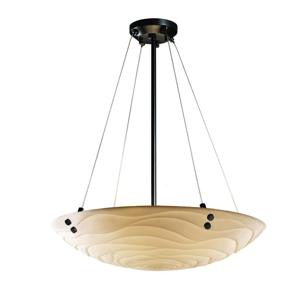 48&#34; Pendant Bowl w/ PAIR CYLINDRICAL FINIALS