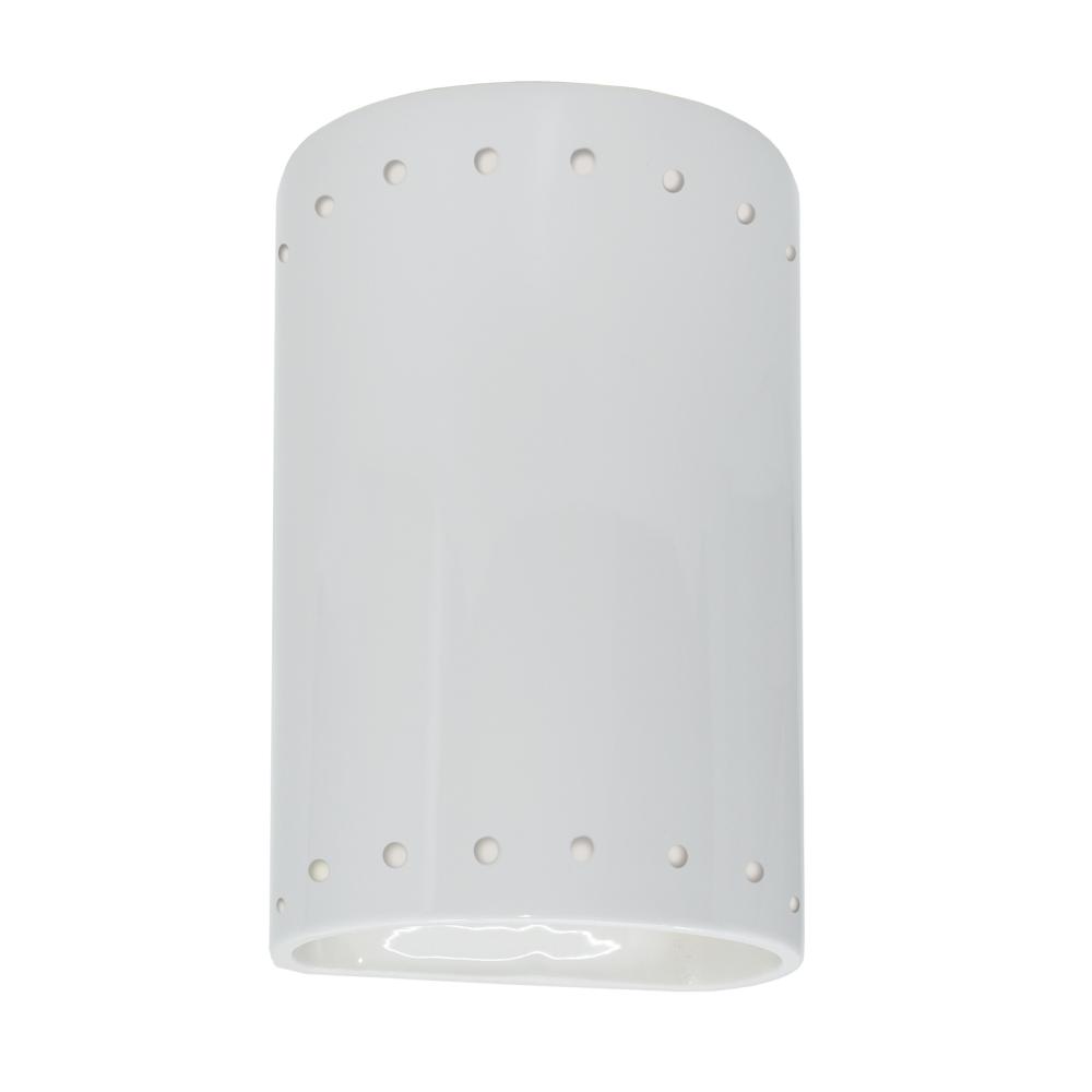 Small LED Cylinder w/ Perfs - Closed Top (Outdoor)