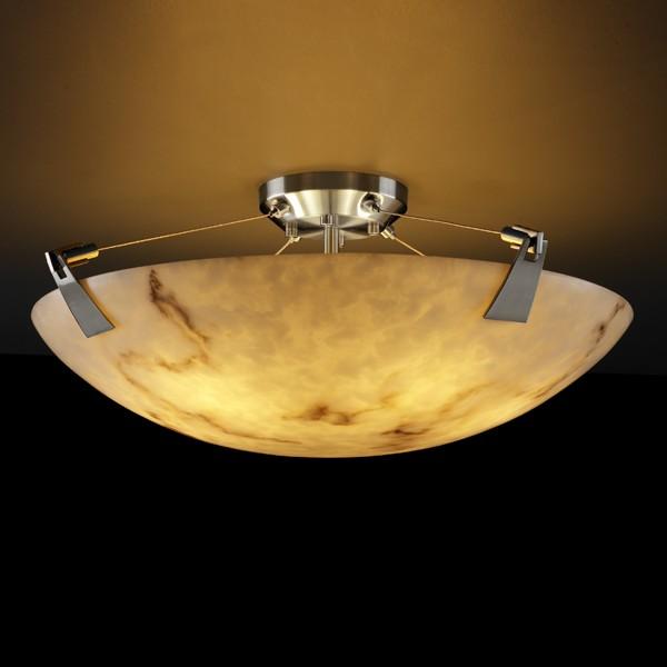 24&#34; LED Semi-Flush Bowl w/ Tapered Clips