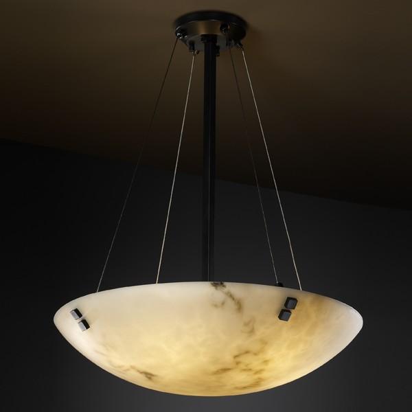 36&#34; Pendant Bowl w/ PAIR SQUARE FINIALS