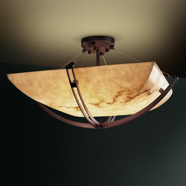 24&#34; LED Semi-Flush Bowl w/ Crossbar