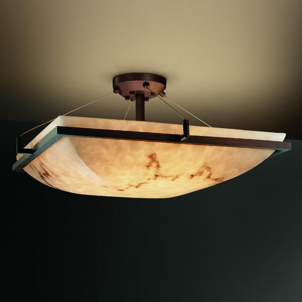 24&#34; Square LED Semi-Flush Bowl w/ Ring