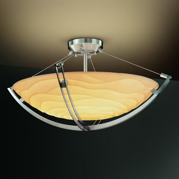 18&#34; LED Semi-Flush Bowl w/ Crossbar