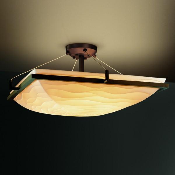 24&#34; Square LED Semi-Flush Bowl w/ Ring