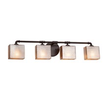 Justice Design Group FSN-8464-55-MROR-DBRZ - Bronx 4-Light Bath Bar