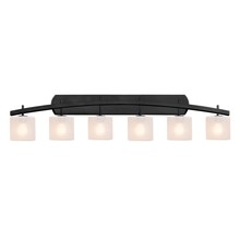 Justice Design Group FSN-8596-30-FRCR-MBLK - Archway 6-Light Bath Bar