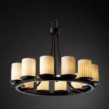 Justice Design Group POR-8768-10-BANL-MBLK - Dakota 12-Light Ring Chandelier (Short)