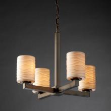 Justice Design Group POR-8829-10-SAWT-NCKL - Modular 4-Light Chandelier